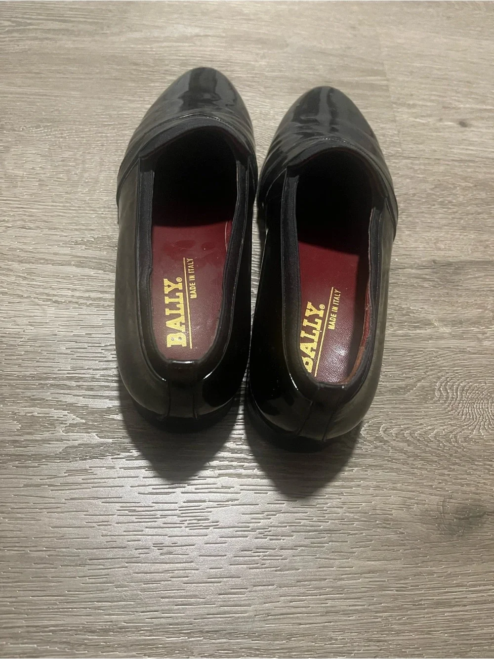 Bally Men's Black Patent Leather Loafers Made In Italy Size 10 M